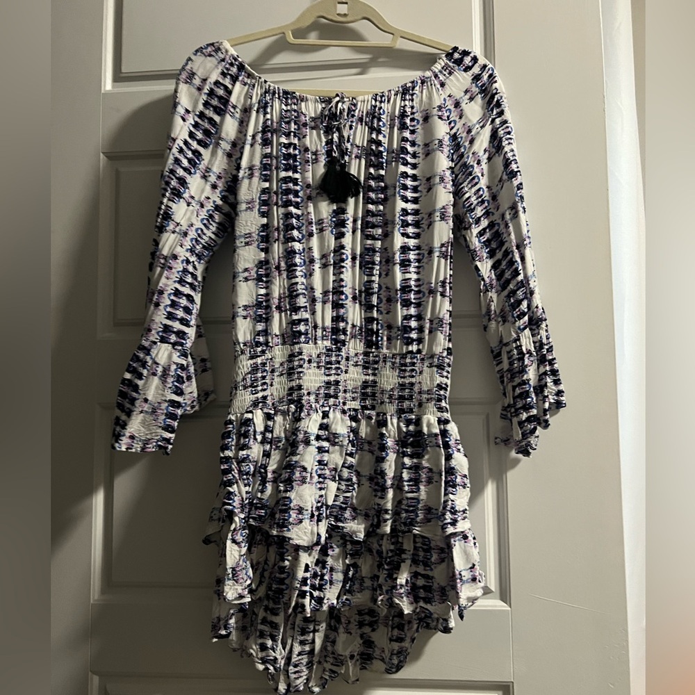 Off-Shoulder Patterned Dress - image 1